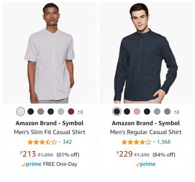 Amazon Brand - Symbol Men's Shirt up to 85% off