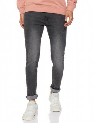 Amazon Brand - Symbol Mens Skinny Stretchable Jeans (SS22-SY-SK-505_Dark Grey 2_36)