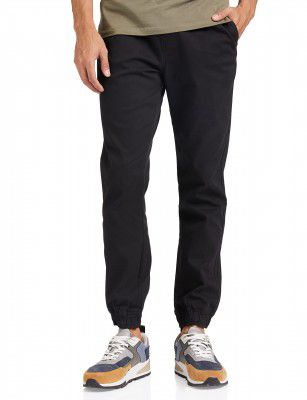 Amazon Brand - Symbol Mens Slim Casual Trousers (SYMJG-TO-01_Black_36W x 29L)