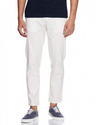 Amazon Brand - Symbol Mens Slim Fit Casual Trousers (AW-SY-MCT-1171_White_32)