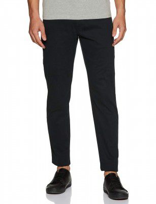 Amazon Brand - Symbol Mens Slim Fit Casual Trousers (AW-SY-MCT-1172_Black_38_Black3