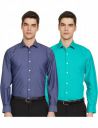Amazon Brand - Symbol Men's Solid Cotton Formal Shirt | Combo Pack of 2...