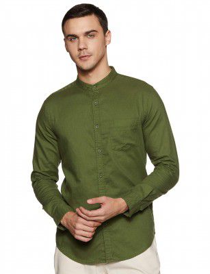 Amazon Brand - Symbol Men's Solid Regular Fit Casual Shirt