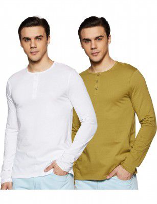 Amazon Brand - Symbol Men's Solid Regular Fit T-Shirt