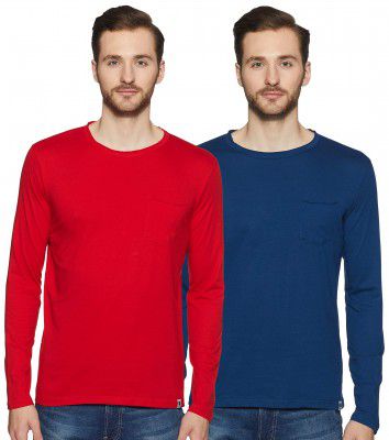 Amazon Brand - Symbol Men's solid Regular T-Shirt (SS19MNTEE04-2_Multicolor2 L)