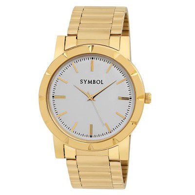 Amazon Brand - Symbol Spring-Summer21 Analog White Dial Mens Watch-AZ-SYM-SS21B-24A