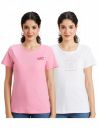 Amazon Brand - Symbol Women Cotton Stretch Regular Fit Round Neck Half Sleeve T-Shirt ...