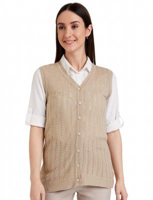 Amazon Brand - Symbol Women's Acrylic V Neck Regular Fit Casual Style Cardigan Sweater