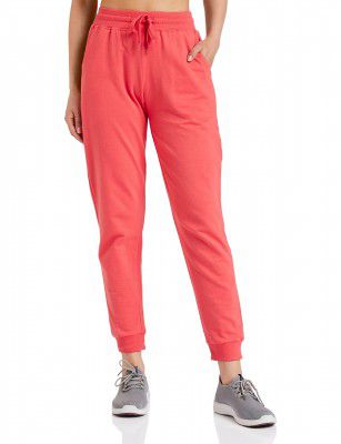 Amazon Brand - Symbol Women's Ankle Length Regular Fit All-Season Jogger Track Pant (with Contrast Band Detail)