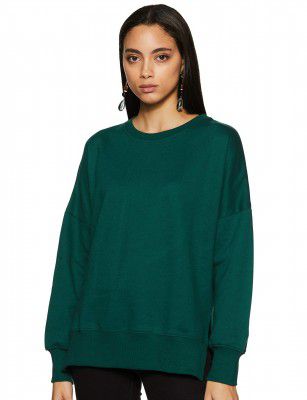 Amazon Brand - Symbol Women's Cotton Blend Crew Neck Sweatshirt (Available in Plus Sizes)