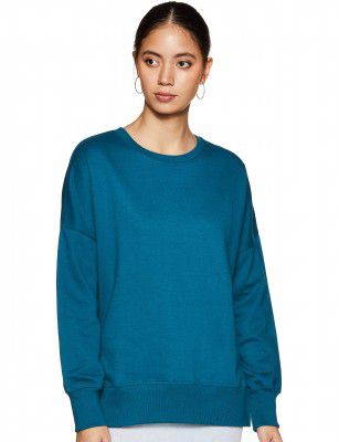 Amazon Brand - Symbol Women's Cotton Blend Crew Neck Sweatshirt