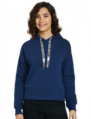 Amazon Brand - Symbol Women's Cotton Blend Regular Fit Hooded Sweatshirt