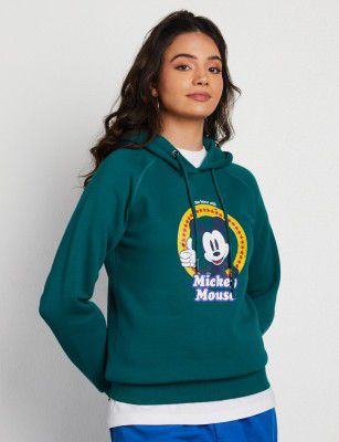 Amazon Brand - Symbol Women's Cotton Blend Regular Fit Hooded Sweatshirt (with Front Pockets) (Available in Plus Sizes)