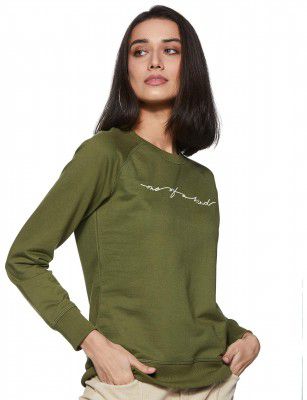 Amazon Brand - Symbol Women's Cotton Blend Round Neck Regular Fit Sweatshirt (Pullover)