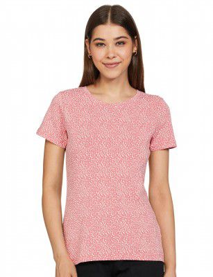 Amazon Brand - Symbol Women's Cotton Stretch Half Sleeve Round Neck Regular Fit T-Shirt