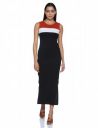 Amazon Brand - Symbol Women's Crepe Bodycon One Piece Maxi Length Dress (with Color Block)...