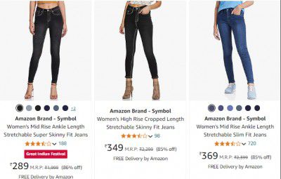 Upto 89% OFF - Symbol women's Jeans | Starts At 259