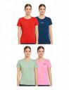 Symbol Women's Mix Pattern Cotton Half Sleeve Round Neck Regular Fit T-Shirt (Assorted Prints | Pack of 4)...