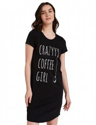 Amazon Brand - Symbol Women's Nightdress Relaxed Cotton Knee Length Regular Fit Nighty