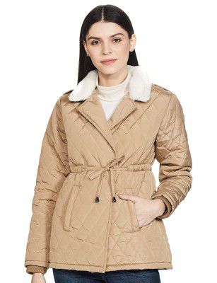 Amazon Brand - Symbol Women's Solid Regular Fit Full Sleeve Quilted Jacket
