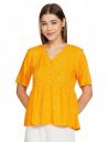 Amazon Brand - Symbol Women's Textured Rayon V-Neck...