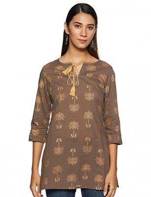 Amazon Brand - Tavasya Womens Cotton Regular Short Kurti