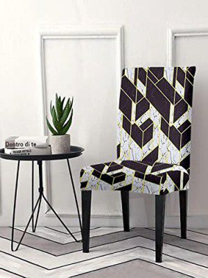 Amazon Brand – Umi Dining Chair Slipcovers | Pack of 1 | Protection Chair Covers | Removable, Washable | Universal Fit Super Soft Stretchy Polyester Spandex | Living Room, Kitchen, Party | Black/White