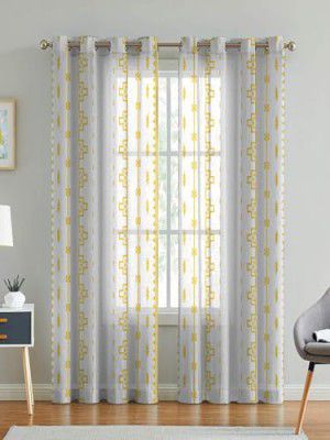 Amazon Brand – Umi Linen Textured Sheer Curtains, Semi Transparent & Light Filtering Door Curtains with Tieback and Eyelets, Pack of 1 (Windows - 6 feet x 4 feet) 22