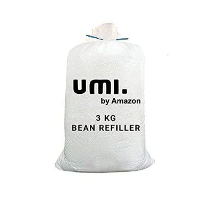 Amazon Brand - Umi.Premium 3 Kg Beans for Bean Bag Filling - White Snow