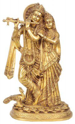 Amazon Brand – Umi Radha Krishna Idol Standing Pose Brass Idol Statue, Height : 12 Inches