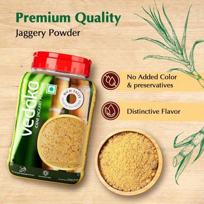 Amazon Brand - Vedaka Cane Jaggery Powder | 1 Kg Jar