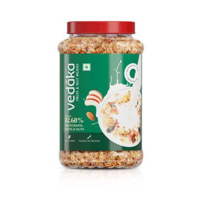 Amazon Brand - Vedaka Fruit and Nut Muesli 1 kg Jar 