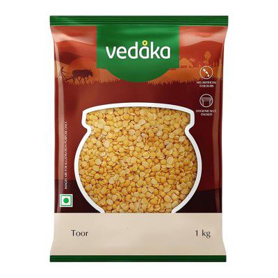 Amazon Brand - Vedaka Popular Unpolished Toor Dal | 1 Kg Pack