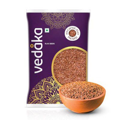 Amazon Brand - Vedaka Raw Flaxseeds | 1 Kg | Rich In Antioxidants | Hygienically Packed