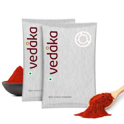 Amazon Brand - Vedaka Red Chilli (Lal Mirch) Powder, 400g (200g x 2)