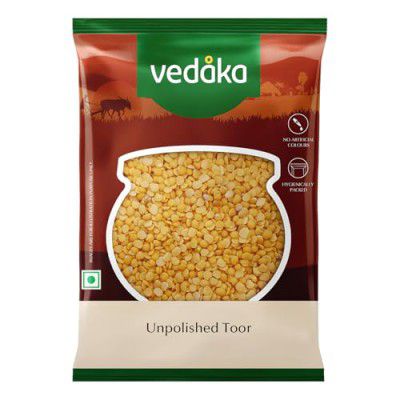 Amazon Brand - Vedaka Unpolished Toor Dal | 2 Kg 