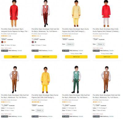 Amazon : Buy any kids Clothing get extra 50% off at cart