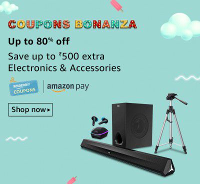 Amazon Coupon Bonanza: Upto 80% OFF + Extra ₹500 Off