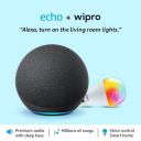 Amazon Echo Dot (4th Gen, Blue) with clock combo with Wipro 9W LED smart color Bulb...