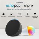 Amazon Echo Pop (Green) Smart Home Speaker Combo with Wipro Simple Setup 9W LED Smart Bulb | with Bluetooth and Alexa...