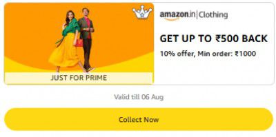 Amazon Fashion : GET UP TO ₹5000 BACK | 5% Off Min order: ₹799