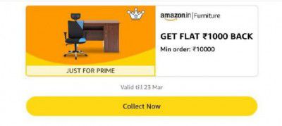 Get Flat ₹1000 Cashback On Min. Rs.10,000 Furniture Order