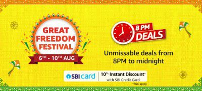 Amazon Great Freedom Festival 8 PM Deals: Unmissable deals from 8pm to midnight