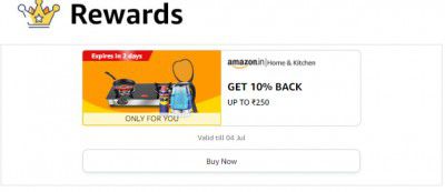 Amazon: Home & Kitchen Get 10% Cash back Up to Rs 250 