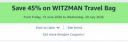 Amazon Loot : Apply 45% Coupon on WITZMAN Travel Bag...