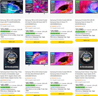 Amazon Loot : Apply Coupons On Samsung Products