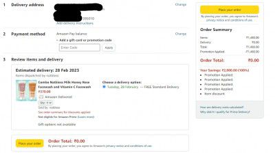 Amazon Loot: Free Beauty Products: Add 4 Qty in Cart to Get 100% Discount