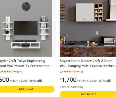 Amazon Loot : Spyder Crafts Furniture Starts At Rs.600