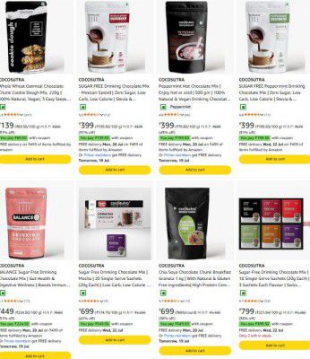 Amazon Loot : Up to 47% OFF - Cocosutra Chocolate Mix +  Extra 50% Coupon