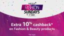 Amazon Mega Fashion Sundays: Extra 10% Cashback on Fashion & Beauty Products...